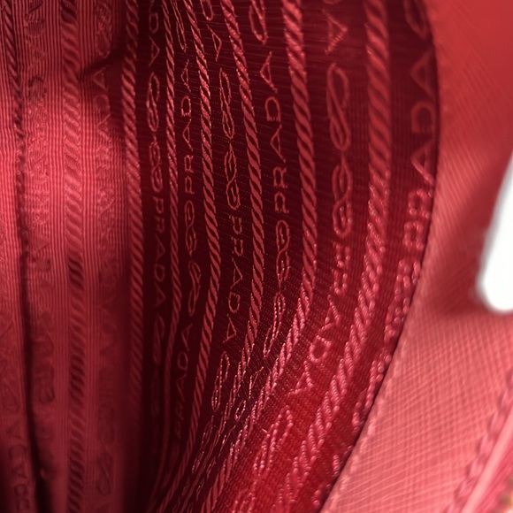 PRADA 2Way Hand Bag  Saffiano Lux Leather Tamaris/ Pink Color Authenticity Card - Picture 15 of 17